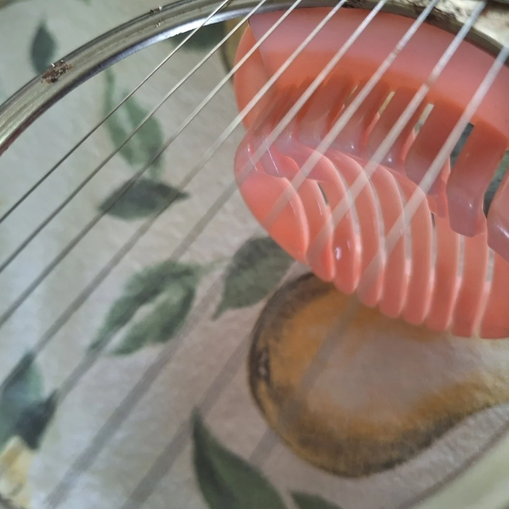 Retro Pink Egg Slicer with Metal Frame